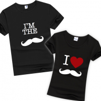 Couple shirt - I love moustache