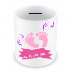 Baby Girl Shower Coin Bank