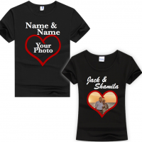 DIY couple photo and text t-shirt DIY couple photo and text t-shirt